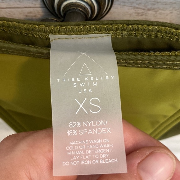 Tribe Kelly, The Second String Bikini Bottoms, Color: Avocado, Size XS - Picture 2 of 6